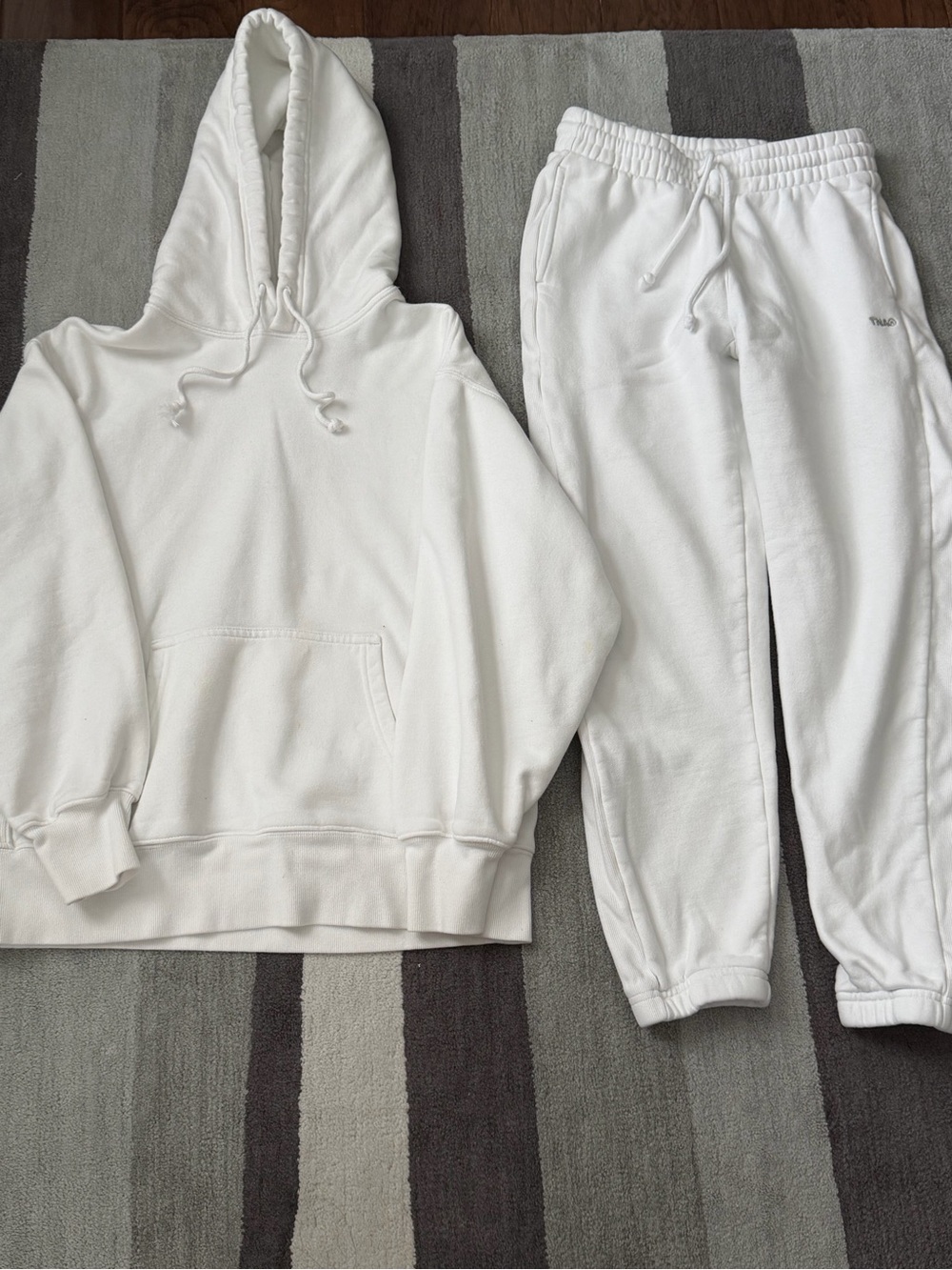 TNA Aritzia Sweatfleece Cozy Fleece Boyfriend Fit Sweat Pants & Hoodie